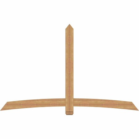 Ekena Millwork Bellingham Timber Gable Bracket, Western Red Cedar, 96"W x 60"H x 1 1/2"D x 5 1/2"F, 15/12 Pitch GBW096X60X0206BEL00SWR